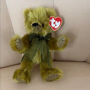 1993 Ty Attic Collection “Fern” Bear Fully Jointed Retired - tag on ear and back